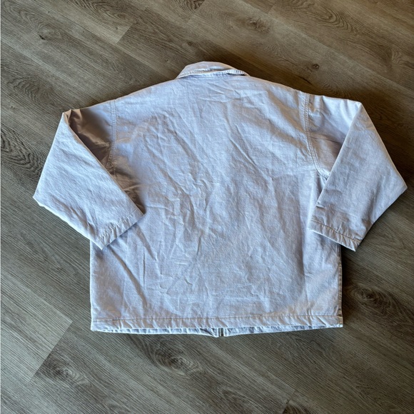 Good American Lilac Purple Full Zip Chore Jacket Canvas Shirt Bomber Collared - Picture 9 of 9